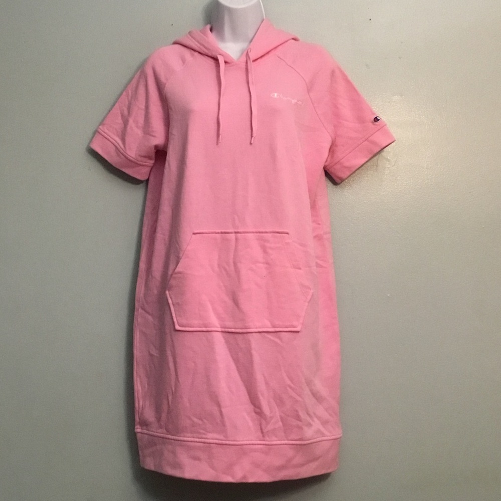 Champion Light Pink Hoodie Dress, Small, NWT